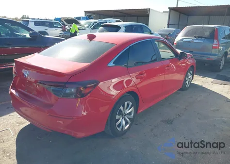 2025 Honda Civic Lx z USA, uszkodzony, nr VIN 2HGFE2F28SH572420